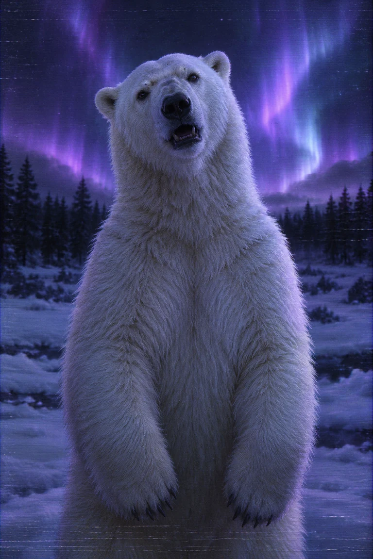 Uncanny singing Polar Bear 2026 AI meme video